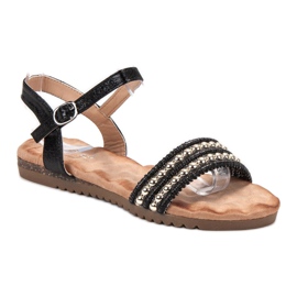 Emaks Sandales confortables pour femmes le noir 1
