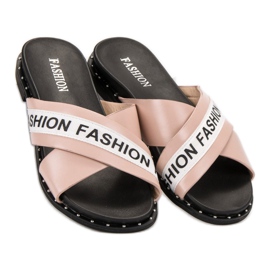 SHELOVET Pantoufles De Mode Rose 1
