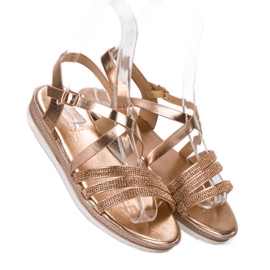 SHELOVET Sandales confortables en or rose d'or 1 SHELOVET Sandales confortables en or rose d'or 1