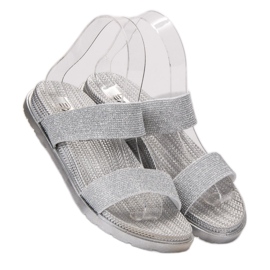 EXQUILY Pantoufles En Caoutchouc À La Mode gris 3