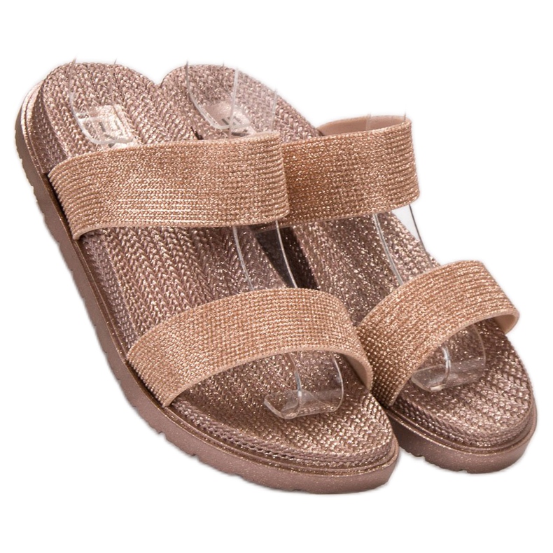 EXQUILY Pantoufles En Caoutchouc À La Mode rose 1