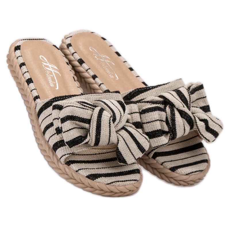 SHELOVET Pantoufles Avec Noeud blanc 2