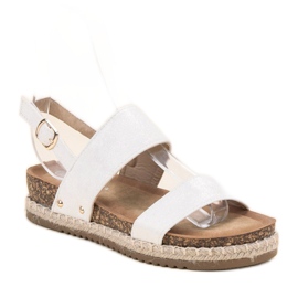 Bestelle Sandales À Paillettes blanche 1