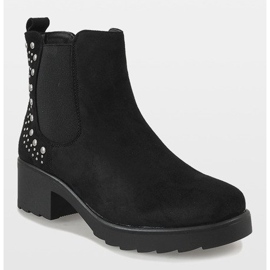 Kayla Shoes Bottes à talons isolées noires 88048 1