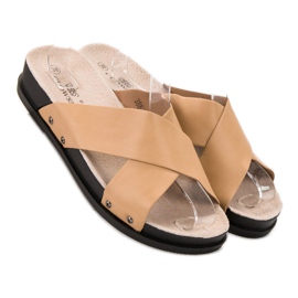 Clowse Pantoufles Beiges 2