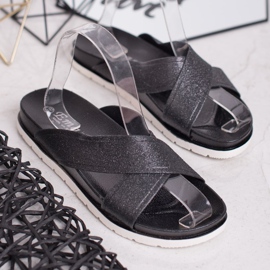 Emaks Chaussons Noirs À Paillettes 2