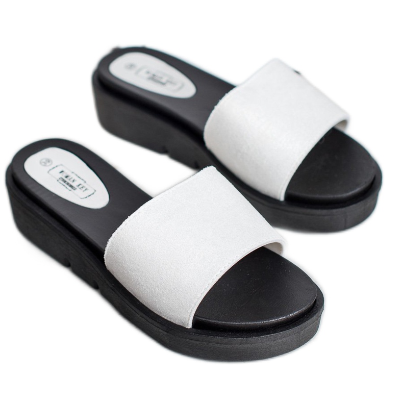 SHELOVET Sandales compensées blanc 1