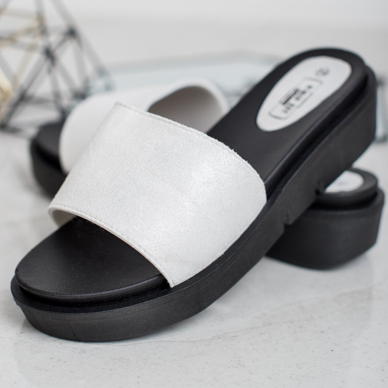 SHELOVET Sandales compensées blanc 2