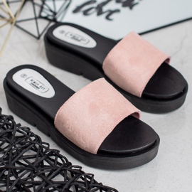 SHELOVET Sandales compensées rose 1 SHELOVET Sandales compensées rose 1