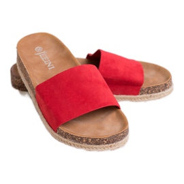 SHELOVET Espadrilles en daim rouge 2