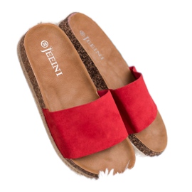 SHELOVET Espadrilles en daim rouge 3