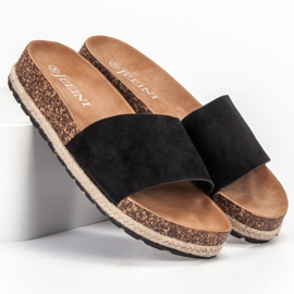 SHELOVET Espadrilles en daim le noir 3