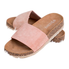 SHELOVET Espadrilles en daim rose 3