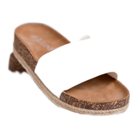 SHELOVET Espadrilles en daim blanche 2