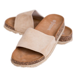 SHELOVET Espadrilles en daim beige 4