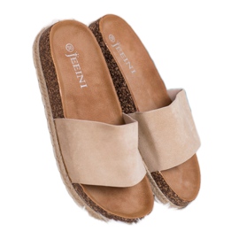 SHELOVET Espadrilles en daim beige 3