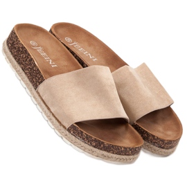 SHELOVET Espadrilles en daim beige 2