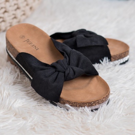SHELOVET Pantoufles En Daim Avec Cristaux le noir 4