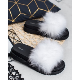 SHELOVET Pantoufles Avec Fourrure blanche 1