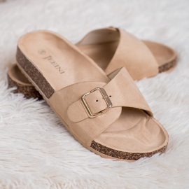 SHELOVET Pantoufles En Daim Avec Boucle brun 2