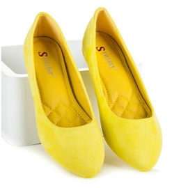 Seastar Ballerine En Daim En Spitz jaune 4