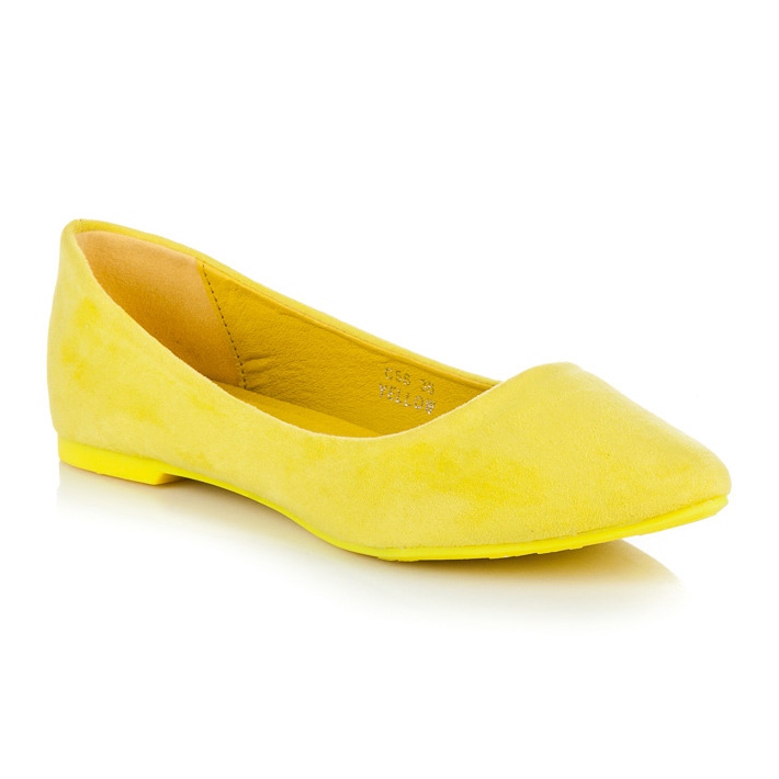 Seastar Ballerine En Daim En Spitz jaune 1