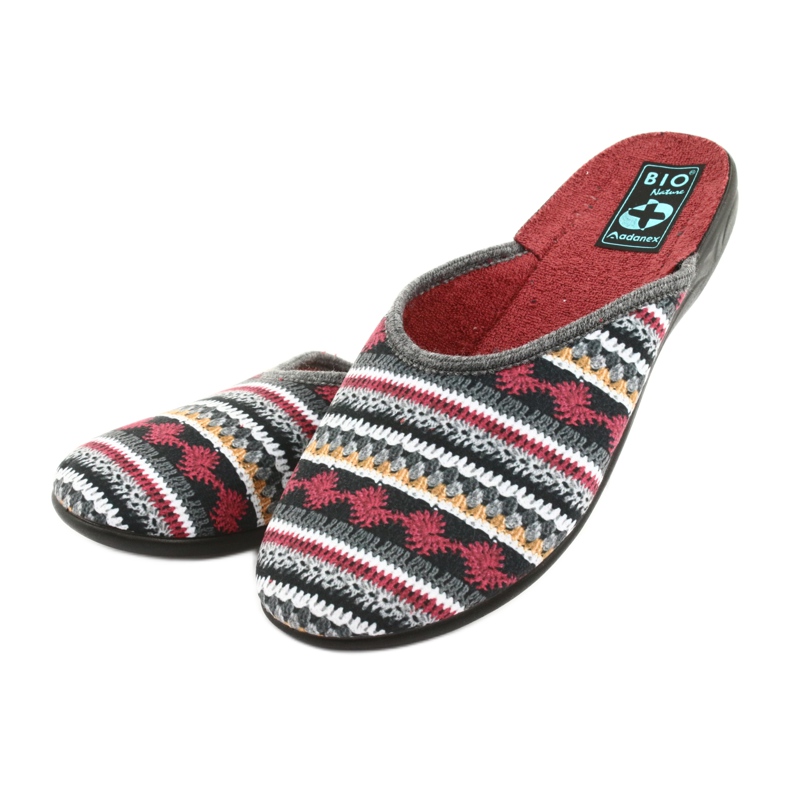 Chaussons pull norvégien Adanex noir rouge gris jaune 3