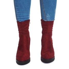 Bottines en daim BG-59 Rouge 3