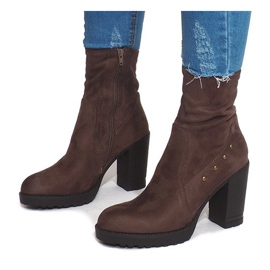 Boots Daim BG-59 Taupe brun multicolore 4