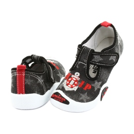 American Club Baskets enfant insert cuir TEN12 le noir rouge gris 4 American Club Baskets enfant insert cuir TEN12 le noir rouge gris 4