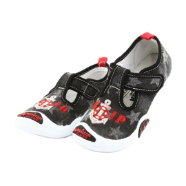 American Club Baskets enfant insert cuir TEN12 le noir rouge gris 3 American Club Baskets enfant insert cuir TEN12 le noir rouge gris 3