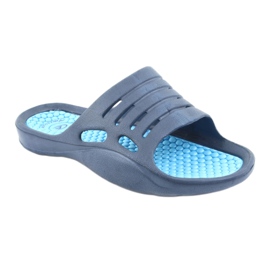 Pantoufles American Club en mousse bleue pour l'eau bleu marine 1