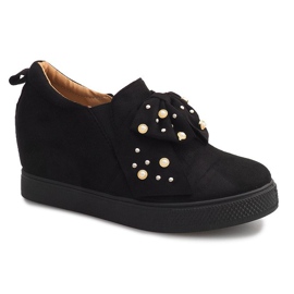 Baskets compensées noires 6186 le noir 1