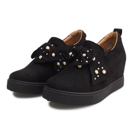 Baskets compensées noires 6186 le noir 3