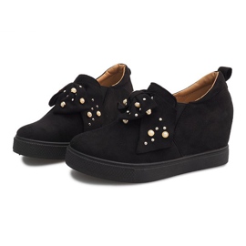 Baskets compensées noires 6186 le noir 2