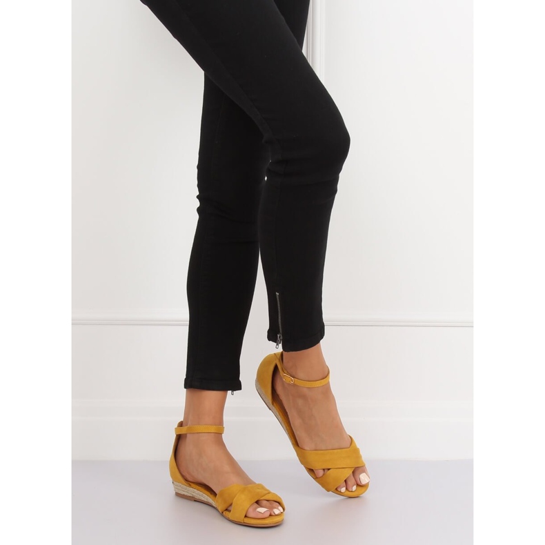 Sandales espadrilles jaunes 9R121 Jaune 1