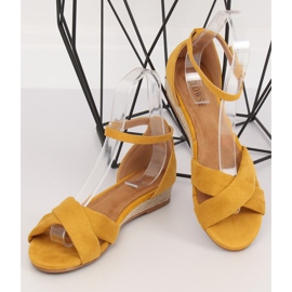 Sandales espadrilles jaunes 9R121 Jaune 2