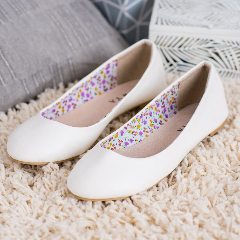 SHELOVET Ballerines décontractées blanc 1