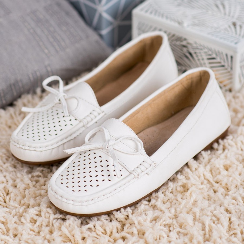 SHELOVET Mocassins décontractés blanc 2