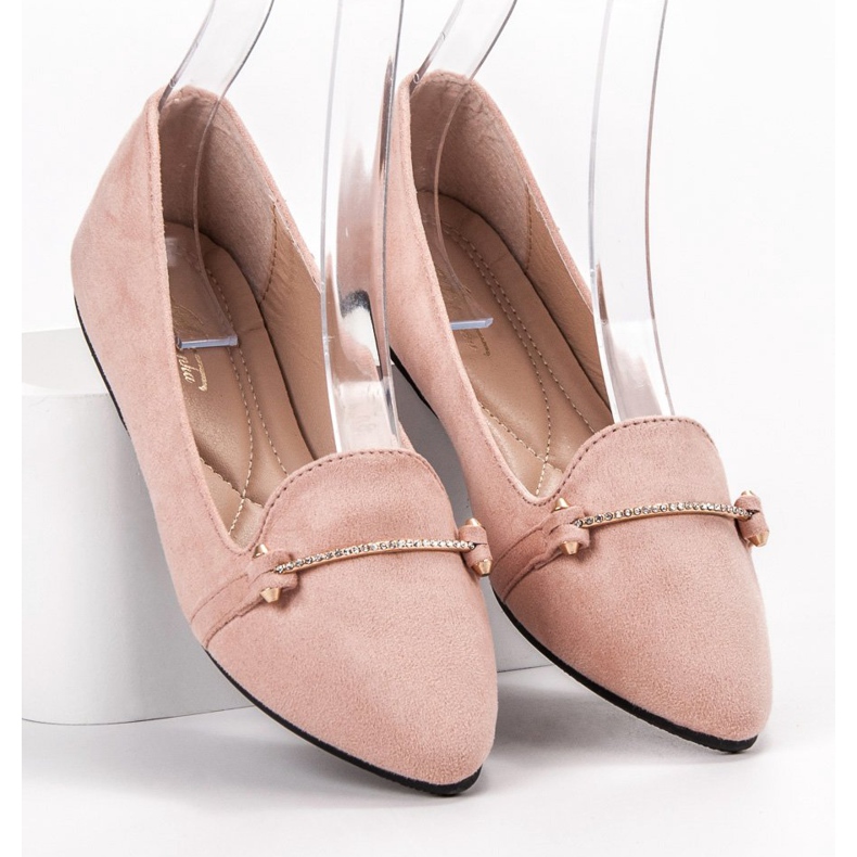 SHELOVET Ballerine En Spitz rose 1