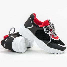 SHELOVET Baskets noires à la mode multicolore 1