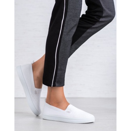 SHELOVET Slipons textiles blanc 2