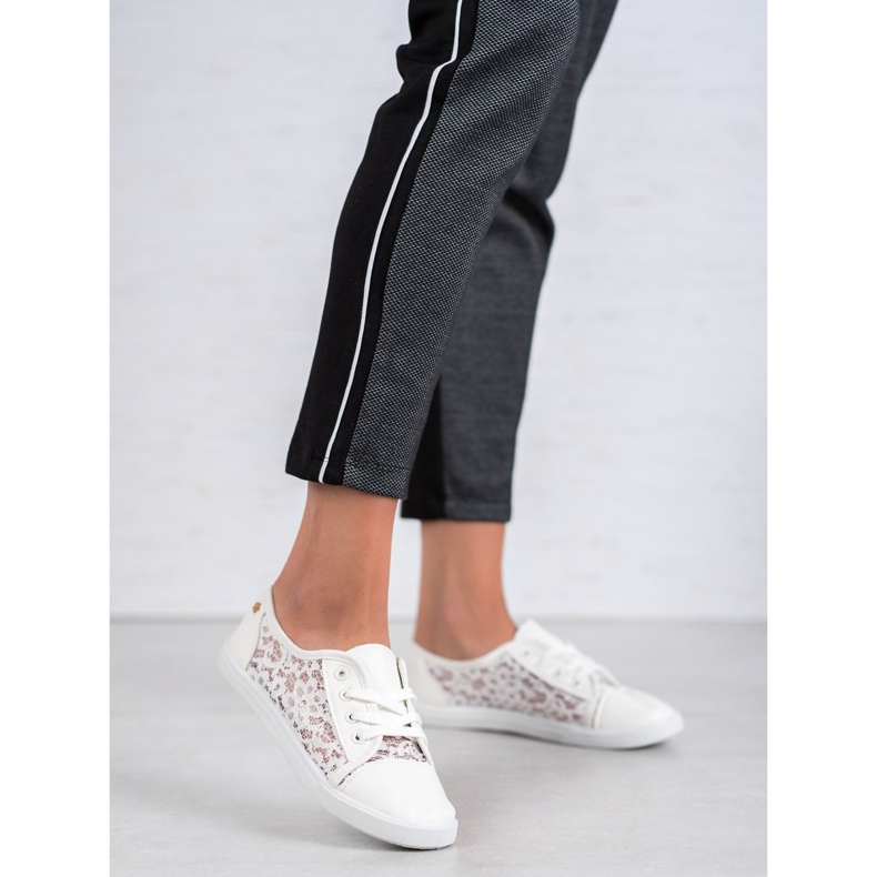 Renda Baskets avec dentelle blanc 1