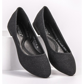 Ballerines pailletées VINCEZA noir 2