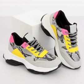 Chaussures de sport grises BL169P Snakeskin multicolore 1