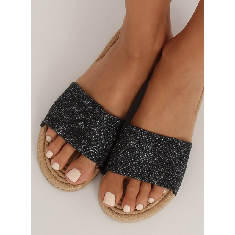 Chaussons noirs pour femmes JFF-V182 Noir le noir 2