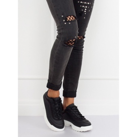 Chaussures de sport noires D1909 NOIR / BLANC 1