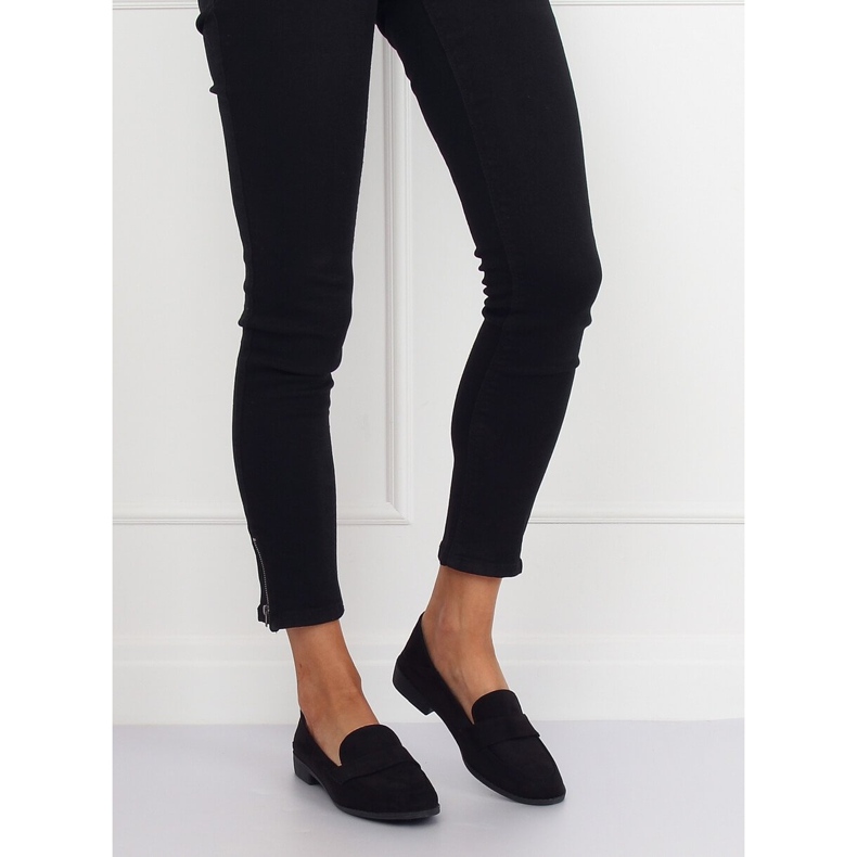 Mocassins noirs pour femmes MB188-117 Noir le noir 2 Mocassins noirs pour femmes MB188-117 Noir le noir 2