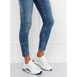 Blanc PP-46 Chaussures de sport blanches multicolore 2