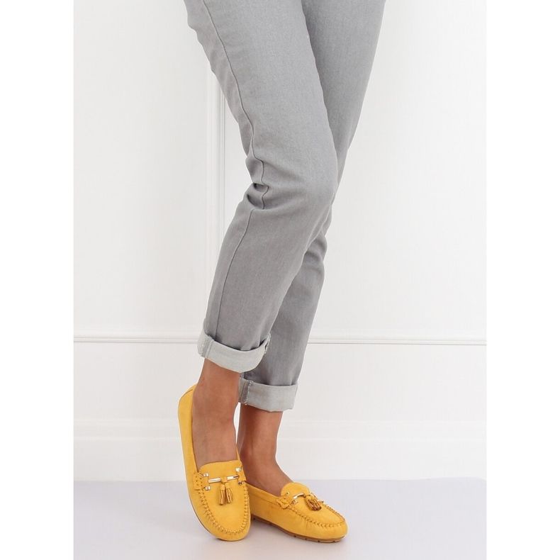 Mocassins jaunes pour femmes L7183 Jaune 1